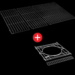 WEBER CRAFTED Porcelain-Enameled Cast-Iron Cooking Grates & Frame Kit - GENESIS 400 series