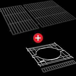 WEBER CRAFTED Porcelain-Enameled Cast-Iron Cooking Grates & Frame Kit - GENESIS 300 series