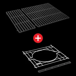 WEBER CRAFTED Porcelain-Enameled Cast-Iron Cooking Grates & Frame Kit – SPIRIT 300 series, SEARWOOD 600, & SMOKEFIRE EX4